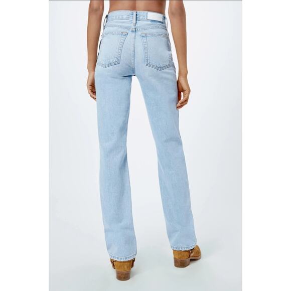 RE/DONE 90s High Rise Loose Jeans in Bleach Destroyed Size 28 - Picture 10 of 10